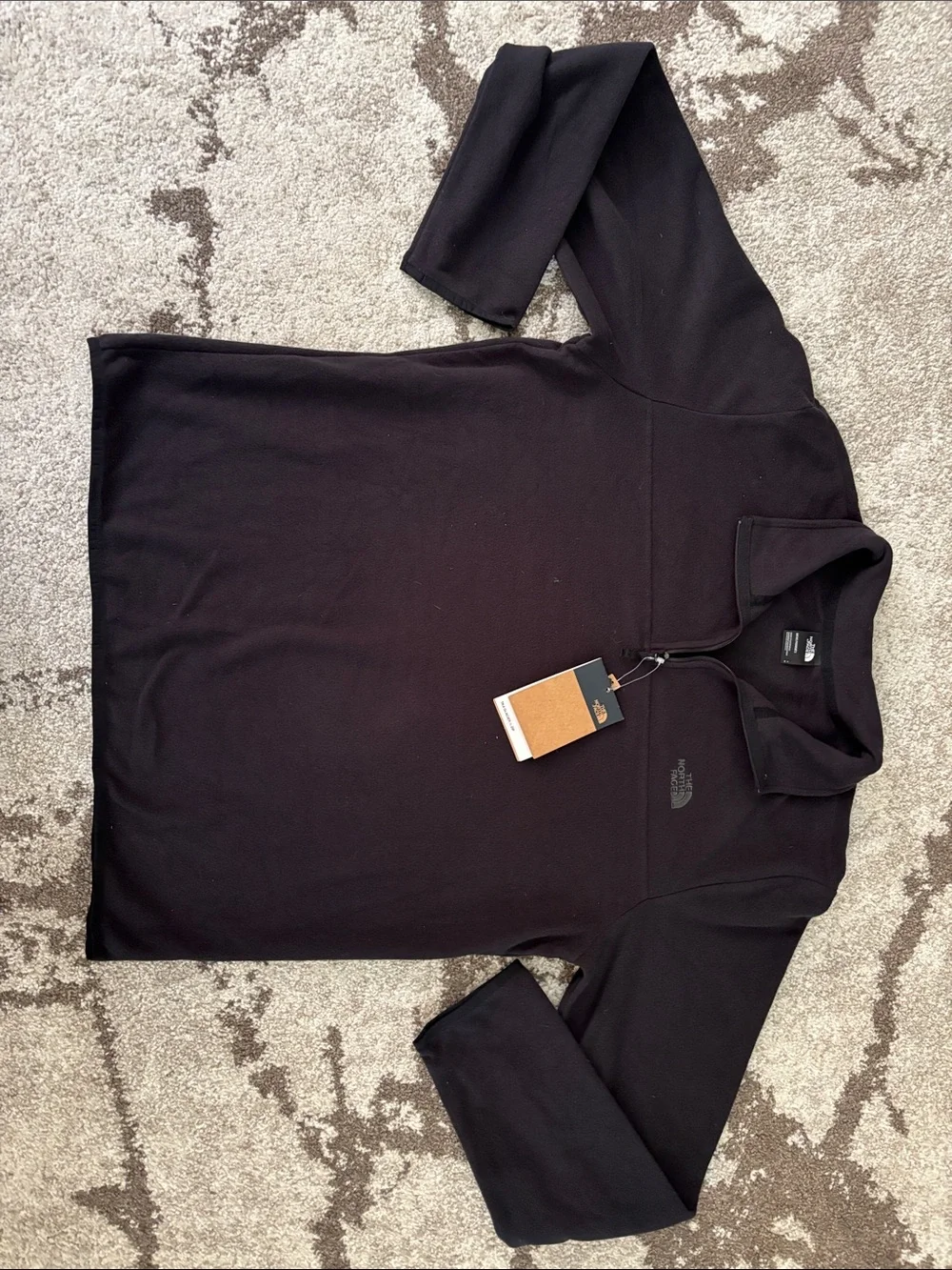 The North Face Tka 100 Glacier 1/4 Zip Fleece Black Jacket NWT